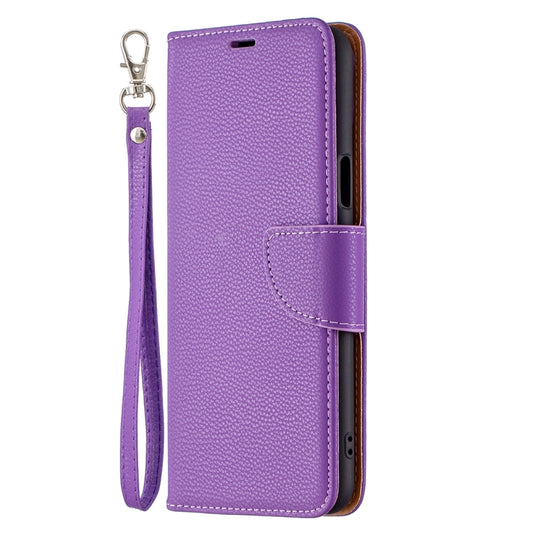 For LG K42 Litchi Texture Pure Color Horizontal Flip Leather Case with Holder & Card Slots & Wallet & Lanyard(Purple) by buy2fix