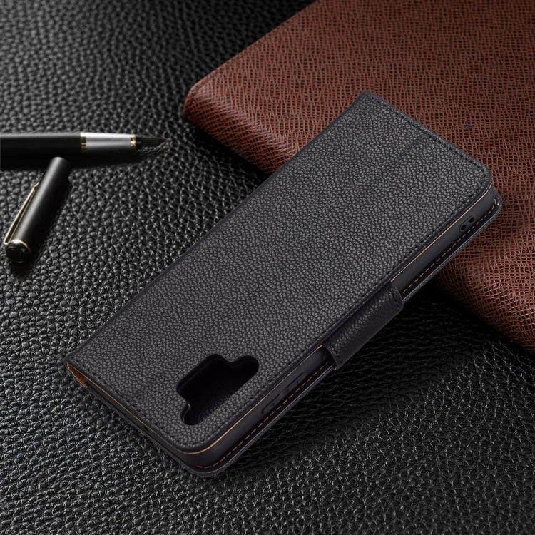 For Samsung Galaxy A32 4G Litchi Texture Pure Color Horizontal Flip Leather Case with Holder & Card Slots & Wallet & Lanyard(Black) by buy2fix