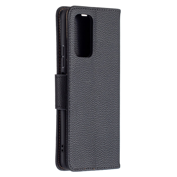 For Xiaomi Redmi Note 10 Pro Litchi Texture Pure Color Horizontal Flip Leather Case with Holder & Card Slots & Wallet & Lanyard(Black) by buy2fix