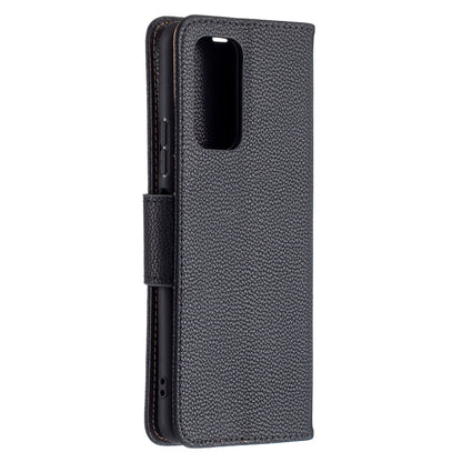 For Xiaomi Redmi Note 10 Pro Litchi Texture Pure Color Horizontal Flip Leather Case with Holder & Card Slots & Wallet & Lanyard(Black) by buy2fix