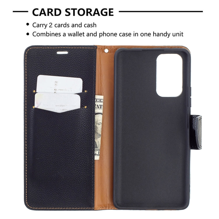 For Xiaomi Redmi Note 10 Pro Litchi Texture Pure Color Horizontal Flip Leather Case with Holder & Card Slots & Wallet & Lanyard(Black) by buy2fix