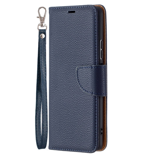 For Xiaomi Redmi Note 10 Pro Litchi Texture Pure Color Horizontal Flip Leather Case with Holder & Card Slots & Wallet & Lanyard(Dark Blue) by buy2fix