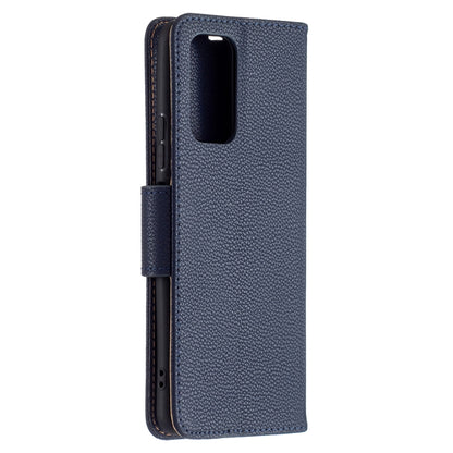 For Xiaomi Redmi Note 10 Pro Litchi Texture Pure Color Horizontal Flip Leather Case with Holder & Card Slots & Wallet & Lanyard(Dark Blue) by buy2fix