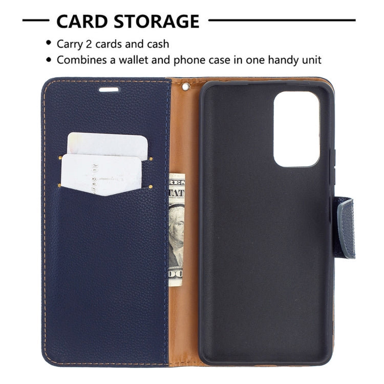 For Xiaomi Redmi Note 10 Pro Litchi Texture Pure Color Horizontal Flip Leather Case with Holder & Card Slots & Wallet & Lanyard(Dark Blue) by buy2fix