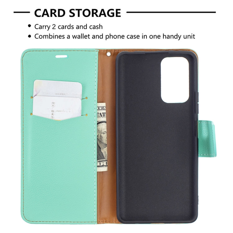 For Xiaomi Redmi Note 10 Pro Litchi Texture Pure Color Horizontal Flip Leather Case with Holder & Card Slots & Wallet & Lanyard(Green) by buy2fix