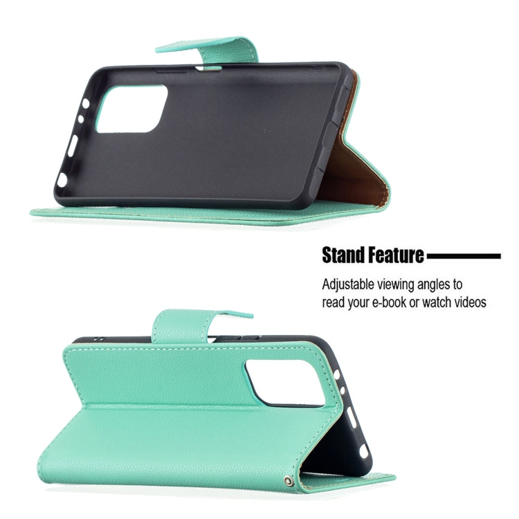 For Xiaomi Redmi Note 10 Pro Litchi Texture Pure Color Horizontal Flip Leather Case with Holder & Card Slots & Wallet & Lanyard(Green) by buy2fix