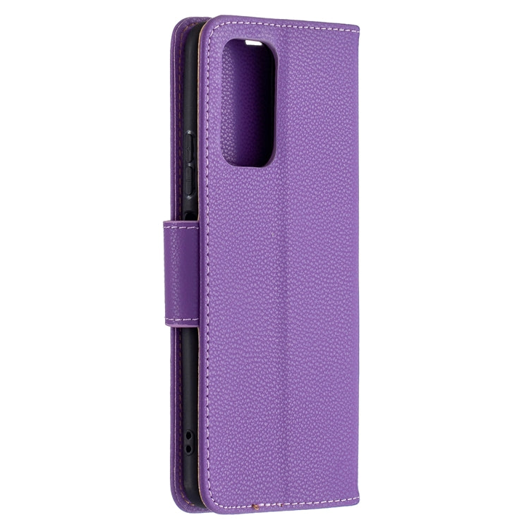 For Xiaomi Redmi Note 10 Pro Litchi Texture Pure Color Horizontal Flip Leather Case with Holder & Card Slots & Wallet & Lanyard(Purple) by buy2fix