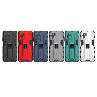 For Xiaomi Redmi Note 10 4G Supersonic PC + TPU Shock-proof Protective Case with Holder(Green) by buy2fix