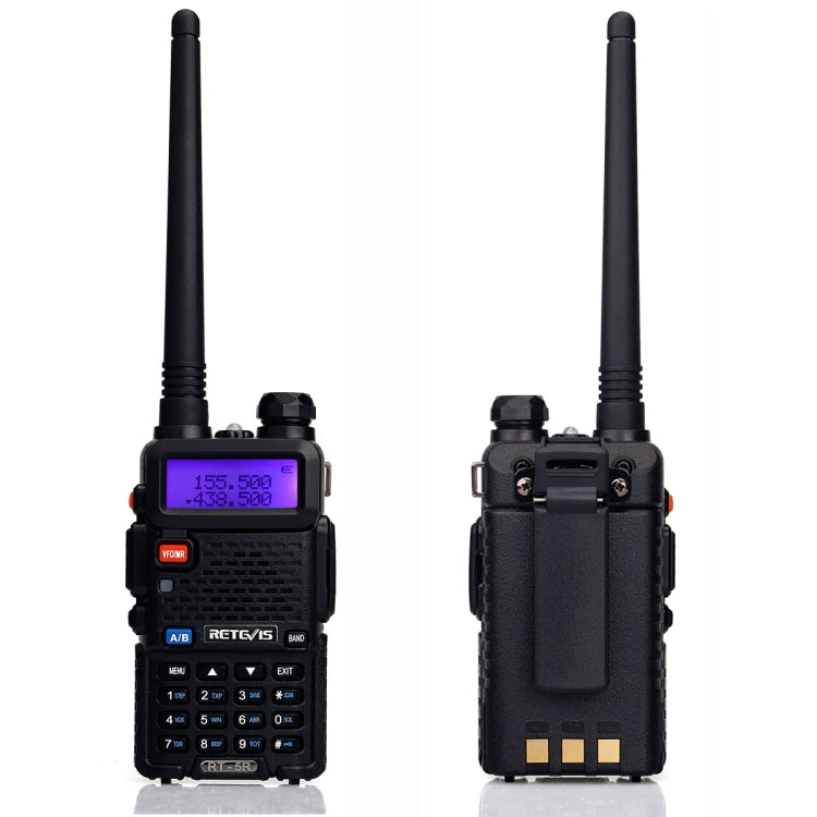 RETEVIS RT-5R 400-520MHz + 136-174MHz 128CHS Two-segment Handheld Walkie Talkie, US Plug - Consumer Electronics by RETEVIS | Online Shopping UK | buy2fix