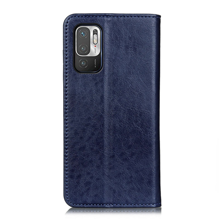 For Xiaomi Redmi Note 10 5G / Poco M3 Pro 4G / Poco M3 Pro 5G Magnetic Crazy Horse Texture Horizontal Flip Leather Case with Holder & Card Slots & Wallet(Blue) by buy2fix