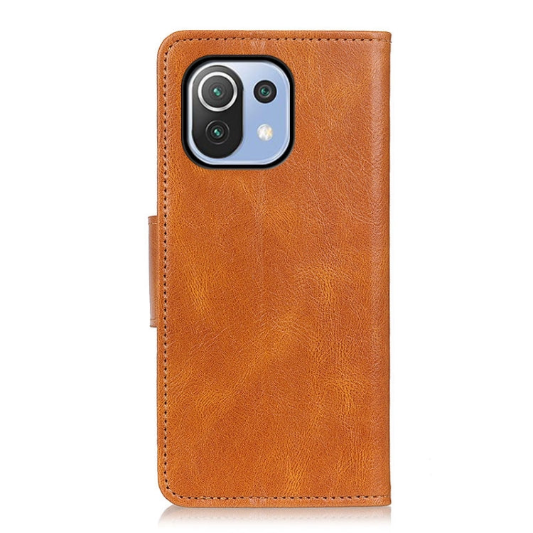 For Xiaomi Mi 11 Lite Mirren Crazy Horse Texture Horizontal Flip Leather Case with Holder & Card Slots & Wallet(Brown) by buy2fix