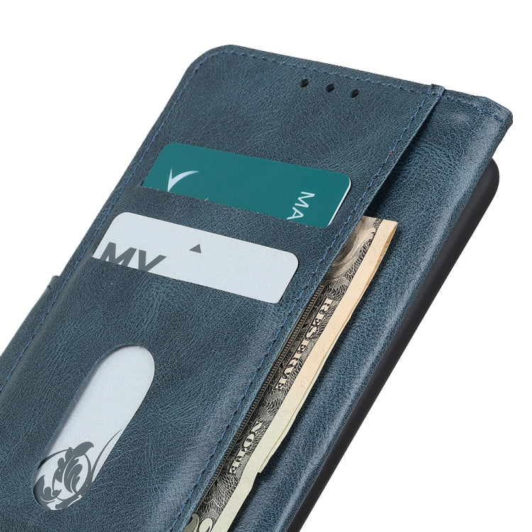 For Xiaomi Redmi Note 10 4G Mirren Crazy Horse Texture Horizontal Flip Leather Case with Holder & Card Slots & Wallet(Blue) by buy2fix