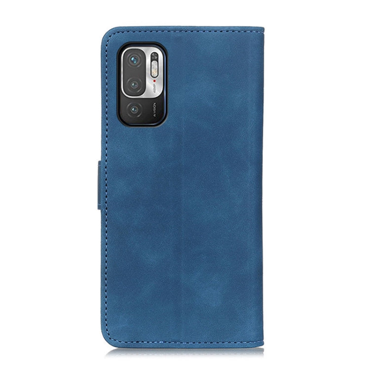 For Xiaomi Poco M3 Pro 4G / Poco M3 Pro 5G / Redmi Note 10 5G KHAZNEH Retro Texture PU + TPU Horizontal Flip Leather Case with Holder & Card Slots & Wallet(Blue) by buy2fix