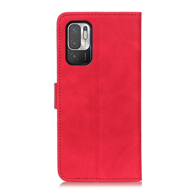 For Xiaomi Poco M3 Pro 4G / Poco M3 Pro 5G / Redmi Note 10 5G KHAZNEH Retro Texture PU + TPU Horizontal Flip Leather Case with Holder & Card Slots & Wallet(Red) by buy2fix