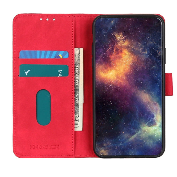 For Xiaomi Poco M3 Pro 4G / Poco M3 Pro 5G / Redmi Note 10 5G KHAZNEH Retro Texture PU + TPU Horizontal Flip Leather Case with Holder & Card Slots & Wallet(Red) by buy2fix