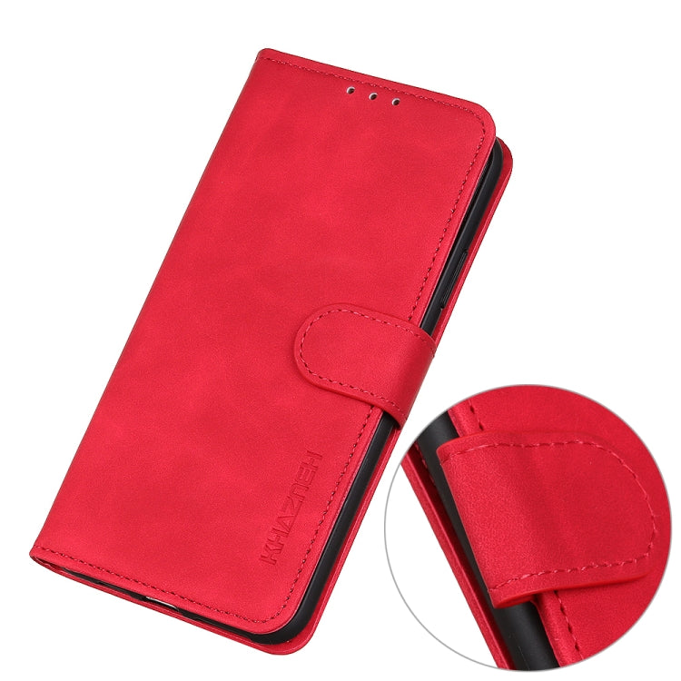 For Xiaomi Poco M3 Pro 4G / Poco M3 Pro 5G / Redmi Note 10 5G KHAZNEH Retro Texture PU + TPU Horizontal Flip Leather Case with Holder & Card Slots & Wallet(Red) by buy2fix