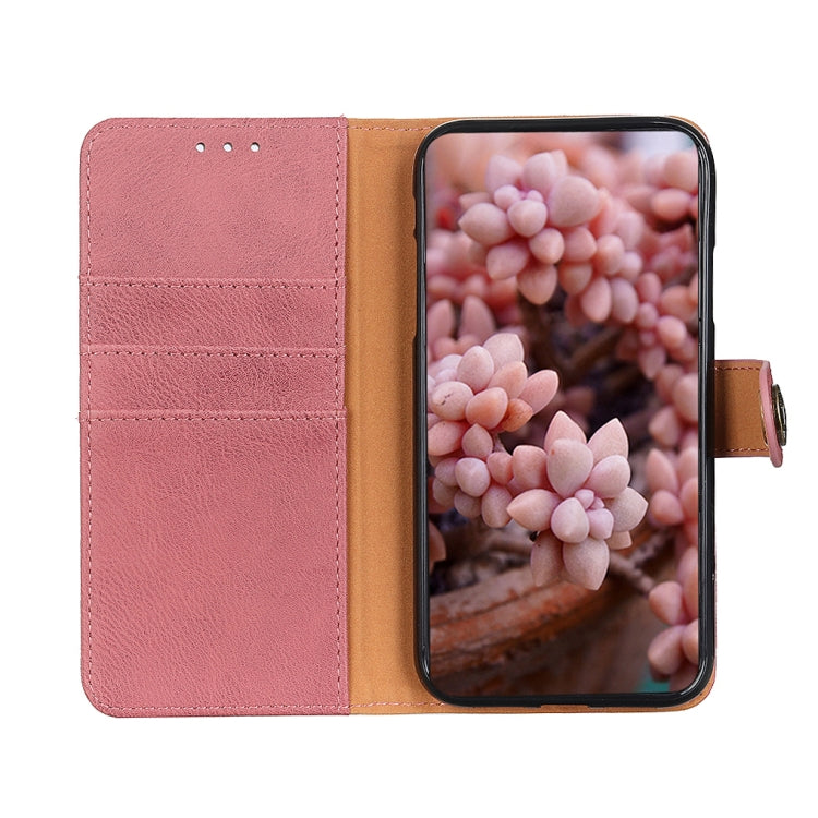 For Xiaomi Poco M3 Pro 4G / Poco M3 Pro 5G / Redmi Note 10 5G KHAZNEH Cowhide Texture Horizontal Flip Leather Case with Holder & Card Slots & Wallet(Pink) by buy2fix