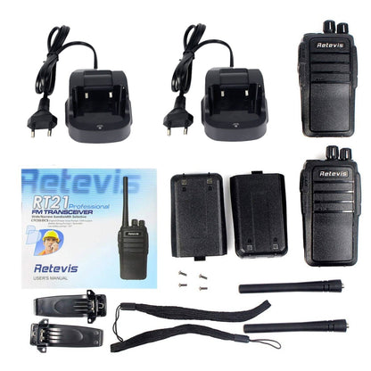 1 Pair RETEVIS RT21 2.5W US Frequency 400-480MHz 16CH Handheld Walkie Talkie, US Plug - Consumer Electronics by RETEVIS | Online Shopping UK | buy2fix