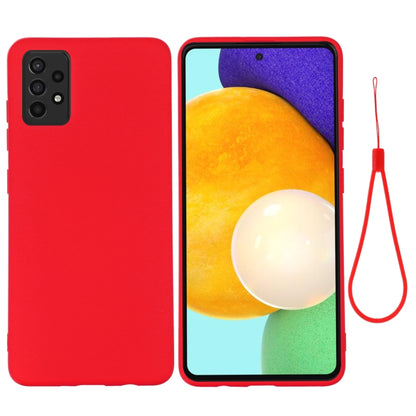 For Samsung A52 5G / 4G Pure Color Liquid Silicone Shockproof Full Coverage Case(Red) by buy2fix