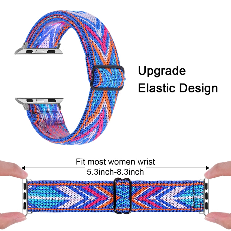 Elastic Watch Band For Apple Watch Series 7 45mm / 6 & SE & 5 & 4 44mm / 3 & 2 & 1 42mm(02) by buy2fix