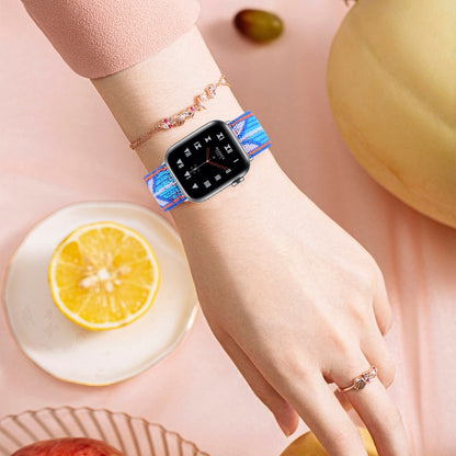 Elastic Watch Band For Apple Watch Series 7 45mm / 6 & SE & 5 & 4 44mm / 3 & 2 & 1 42mm(02) by buy2fix