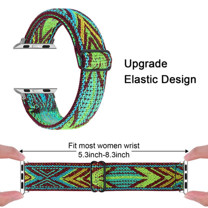 Elastic Watch Band For Apple Watch Series 7 45mm / 6 & SE & 5 & 4 44mm / 3 & 2 & 1 42mm(03) by buy2fix