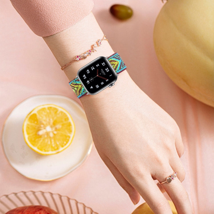 Elastic Watch Band For Apple Watch Series 7 45mm / 6 & SE & 5 & 4 44mm / 3 & 2 & 1 42mm(03) by buy2fix