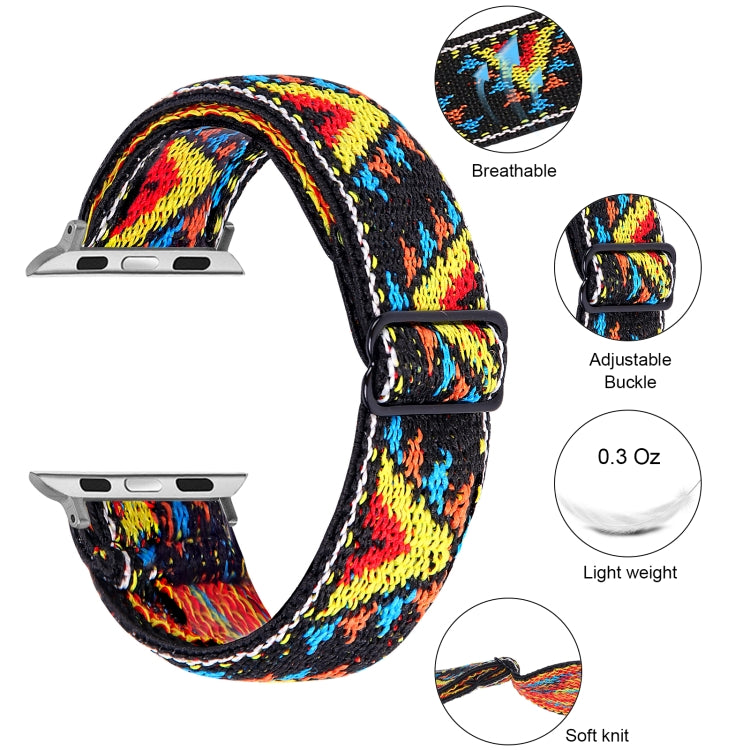 Elastic Watch Band For Apple Watch Series 7 45mm / 6 & SE & 5 & 4 44mm / 3 & 2 & 1 42mm(07) by buy2fix