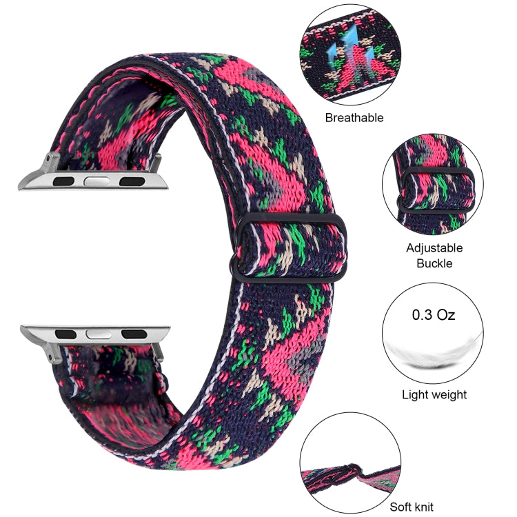 Elastic Watch Band For Apple Watch Series 7 45mm / 6 & SE & 5 & 4 44mm / 3 & 2 & 1 42mm(08) by buy2fix