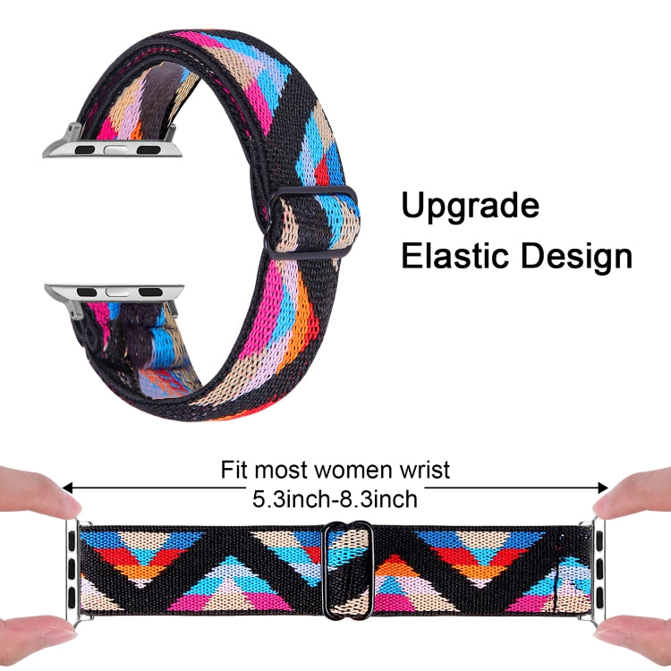 Elastic Watch Band For Apple Watch Ultra 49mm&Watch Ultra 2 49mm / Series 9&8&7 45mm / SE 3&SE 2&6&SE&5&4 44mm / 3&2&1 42mm(10) by buy2fix