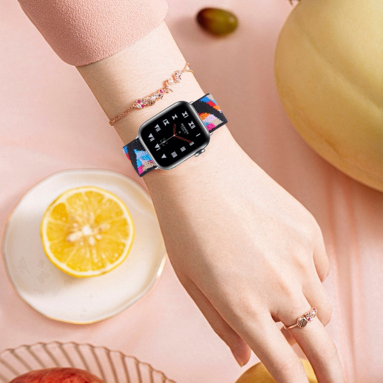 Elastic Watch Band For Apple Watch Ultra 49mm&Watch Ultra 2 49mm / Series 9&8&7 45mm / SE 3&SE 2&6&SE&5&4 44mm / 3&2&1 42mm(10) by buy2fix