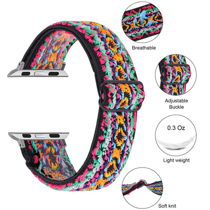Elastic Watch Band For Apple Watch Series 7 45mm / 6 & SE & 5 & 4 44mm / 3 & 2 & 1 42mm(12) by buy2fix