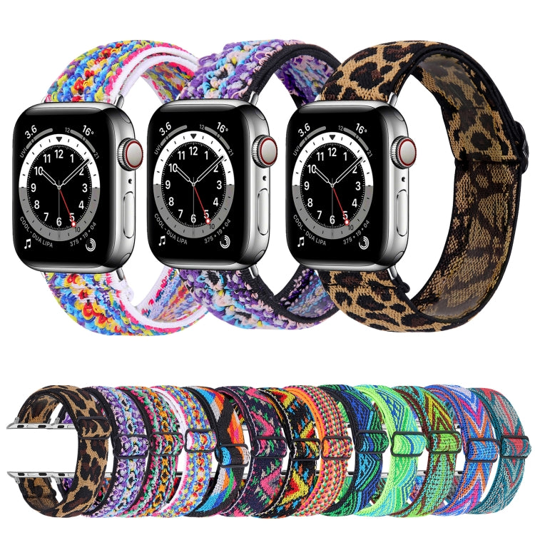 Elastic Watch Band For Apple Watch Series 7 45mm / 6 & SE & 5 & 4 44mm / 3 & 2 & 1 42mm(02) by buy2fix