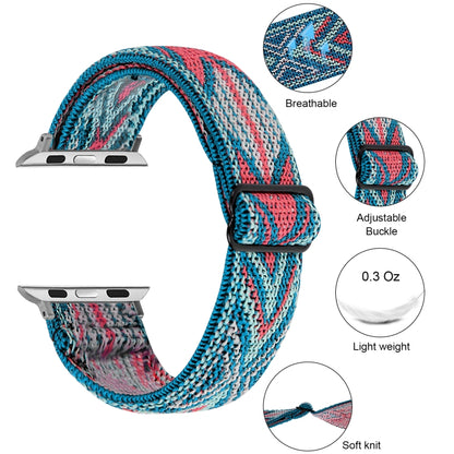 Elastic Watch Band For Apple Watch Series 7 41mm / 6 & SE & 5 & 4 40mm / 3 & 2 & 1 38mm(01) by buy2fix