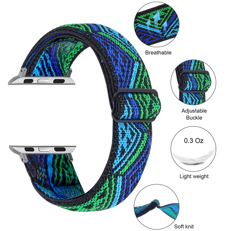 Elastic Watch Band For Apple Watch Series 7 41mm / 6 & SE & 5 & 4 40mm / 3 & 2 & 1 38mm(05) by buy2fix