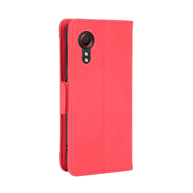 For Samsung Galaxy Xcover 5 Skin Feel Calf Pattern Horizontal Flip Leather Case with Holder & Card Slots & Photo Frame(Red) by buy2fix