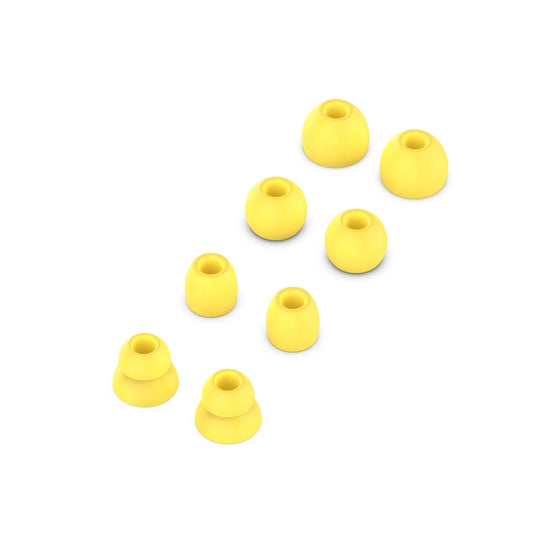 4 Pairs Wireless Earphone Replaceable Silicone Ear Cap Earplugs for Huawei FreeBuds 4i / FreeLace Pro / Active Noise Canceling Earphones 3(Yellow) by buy2fix