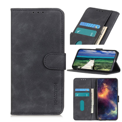 For Samsung Galaxy S21 FE KHAZNEH Retro Texture PU + TPU Horizontal Flip Leather Case with Holder & Card Slots & Wallet(Black) by buy2fix