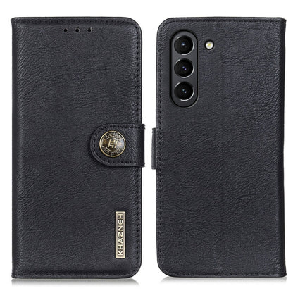 For Samsung Galaxy S21 FE KHAZNEH Cowhide Texture Horizontal Flip Leather Case with Holder & Card Slots & Wallet(Black) by buy2fix