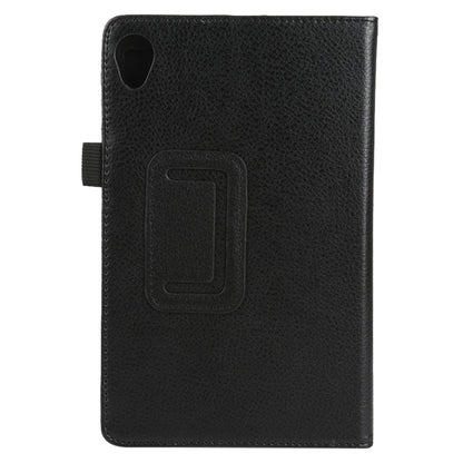 For Lenovo Tab M8 Litchi Texture Solid Color Horizontal Flip Leather Case with Holder & Pen Slot(Black) - For Lenovo by buy2fix | Online Shopping UK | buy2fix