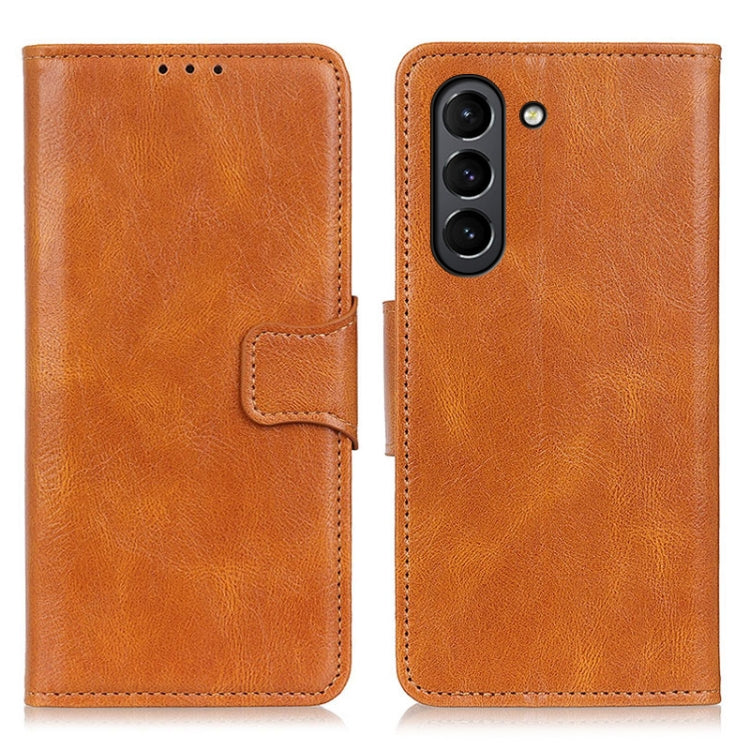 For Samsung Galaxy S21 FE Mirren Crazy Horse Texture Horizontal Flip Leather Case with Holder & Card Slots & Wallet(Brown) by buy2fix