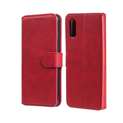 For Samsung Galaxy A02 / M02 Classic Calf Texture PU + TPU Horizontal Flip Leather Case with Holder & Card Slots & Wallet(Red) by buy2fix