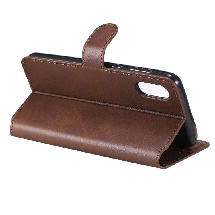 For Samsung Galaxy A02 / M02 Classic Calf Texture PU + TPU Horizontal Flip Leather Case with Holder & Card Slots & Wallet(Brown) by buy2fix