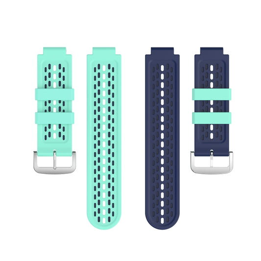 For Garmin Approach S2 / S4 Two-color Silicone Watch Band(Mint Green Blue) by buy2fix