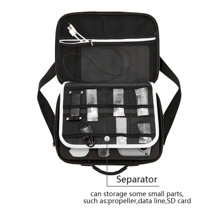 Portable Single Shoulder Storage Travel Carrying Cover Case Box with Baffle Separator for DJI Air 2S(Black + Black Liner) by buy2fix