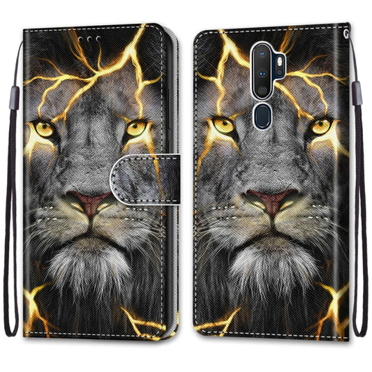 For OPPO A9 (2020) / A5 (2020) / A11X / A11 Coloured Drawing Cross Texture Horizontal Flip PU Leather Case with Holder & Card Slots & Wallet & Lanyard(Fission Lion) by buy2fix