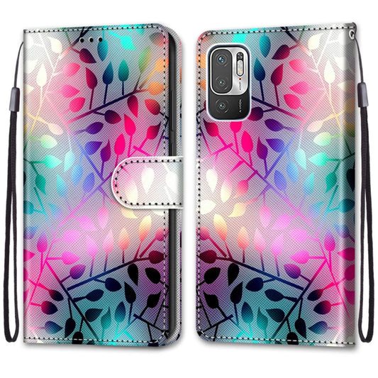 For Xiaomi Redmi Note 10 5G Coloured Drawing Cross Texture Horizontal Flip PU Leather Case with Holder & Card Slots & Wallet & Lanyard(Translucent Glass) by buy2fix