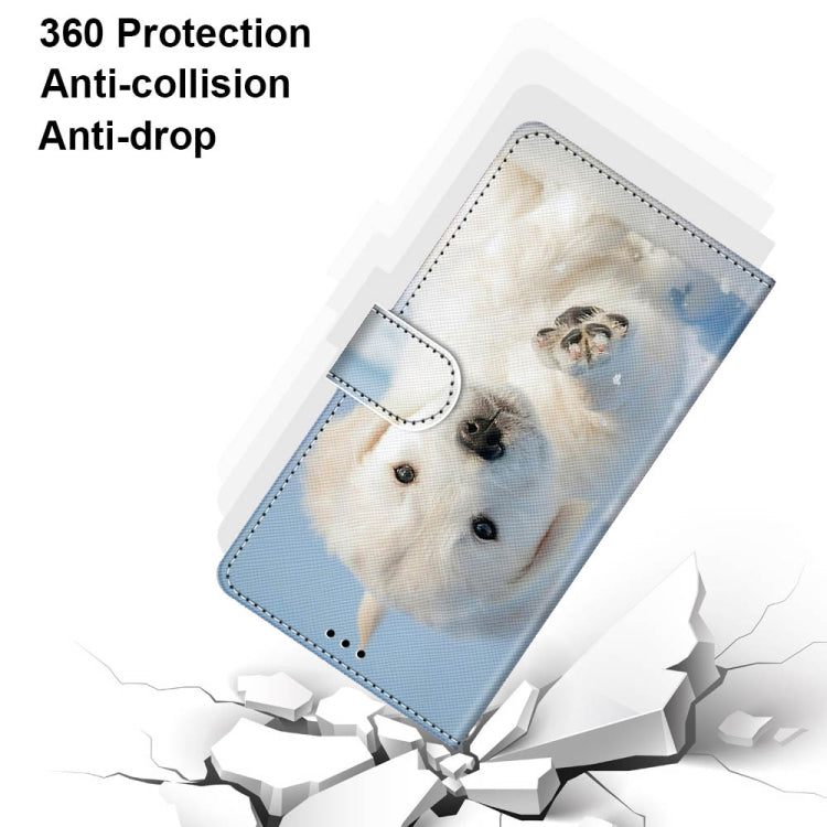 For Samsung Galaxy A32 4G / A32 Lite Coloured Drawing Cross Texture Horizontal Flip PU Leather Case with Holder & Card Slots & Wallet & Lanyard(Snow Puppy) by buy2fix