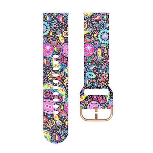 For Samsung Galaxy Watch 42mm Silicone Printing Watch Band(Colorful Jellyfish) by buy2fix
