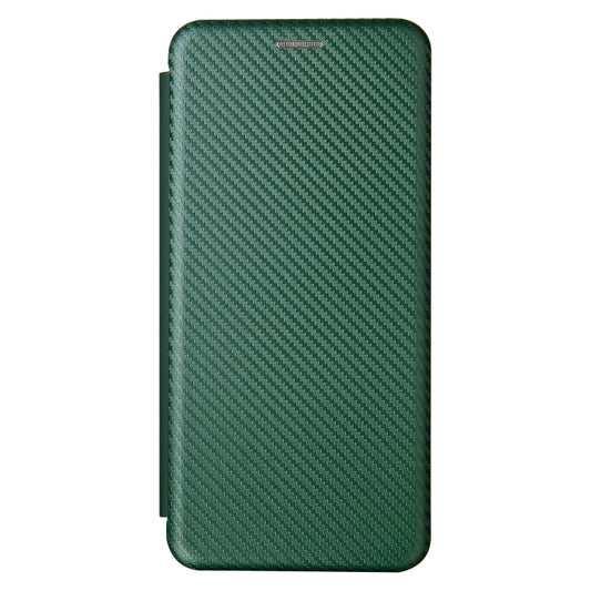 For Realme C21 Carbon Fiber Texture Horizontal Flip TPU + PC + PU Leather Case with Card Slot(Green) by buy2fix